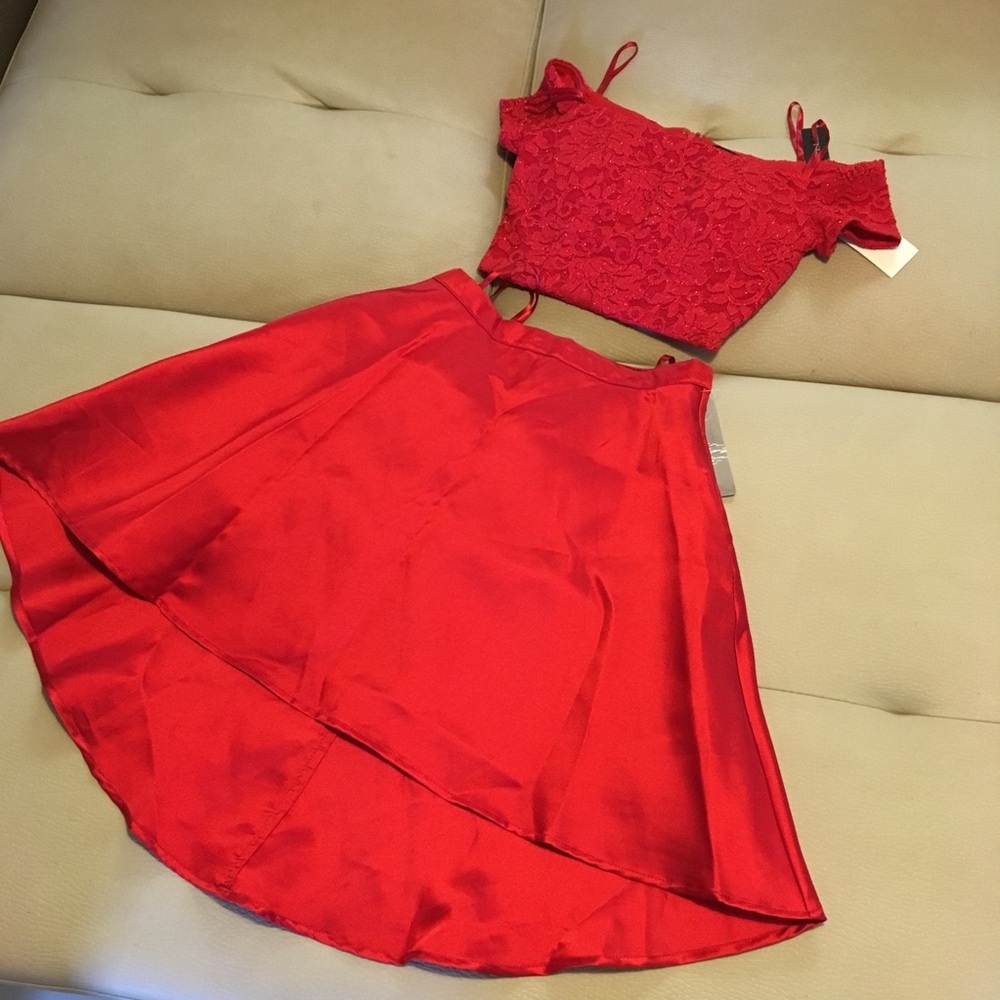 2 piece prom dress